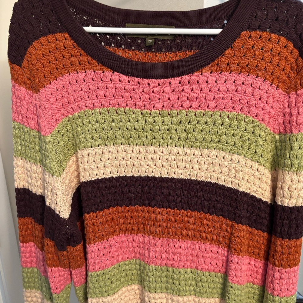 Princess Highway Plus Size Retro Inspired Striped Sweater